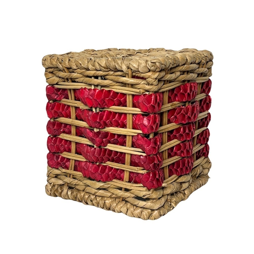 Rustic Woven Rattan Wicker Tissue‎ Box Cover